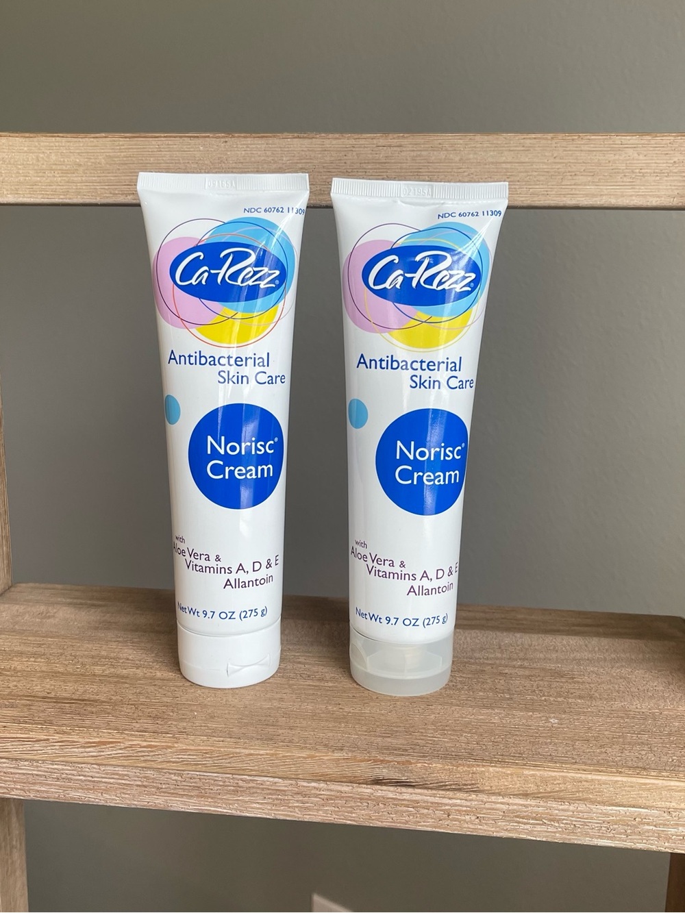 LOT OF 2 -Ca-Rezz Antibacterial Skin Care NoRisc Cream - Scented, 9.7oz NEW USA